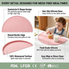 도매 사용자 정의 클래식 아기 라운드 실리콘 플레이스 매트 사용자 정의 로고 다채로운 식품 학년 얼룩 방지 어린이 식기 매트