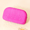 Bolsa de maquillaje Wellfine de silicona resistente al agua de gran capacidad, bolsa de almacenamiento de cosm&eacute;ticos multifuncional a la moda con cremallera