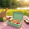 Bo&icirc;te &agrave; d&eacute;jeuner en Silicone de qualit&eacute; alimentaire, fabricant sans BPA, bo&icirc;te &agrave; Bento de bureau Portable et Durable pour adultes