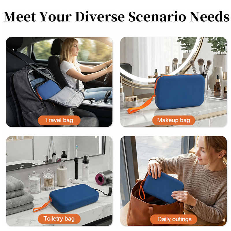 Bolsa de silicona grande personalizada, bolsa de almacenamiento de maquillaje port&aacute;til, bolsa con cremallera, bolso de cosm&eacute;ticos impermeable, bolsa de art&iacute;culos de tocador de viaje