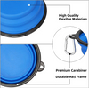 Wellfine – bol pliable en Silicone r&eacute;sistant &agrave; l'eau pour chien, mangeoire en plastique pour animaux de compagnie, nourriture pour chat, bol de voyage pliable pour chat