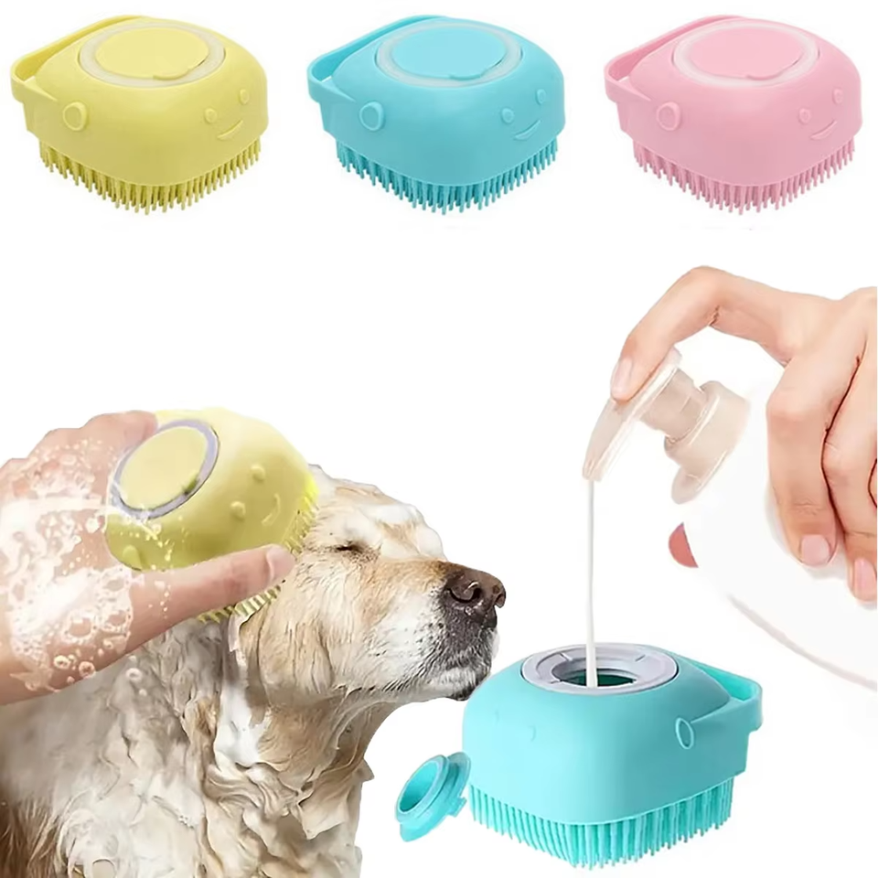 Nouveaut&eacute;s brosses personnalis&eacute;es pour animaux de compagnie brosse de Massage de bain distributeur de shampoing outil de toilettage pour chien bain pour chien chat