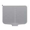 Estera de secado de platos de silicona gruesa antideslizante, almohadilla de secado resistente al calor, almohadilla de drenaje para fregadero, grifo, estera de secado de platos de silicona