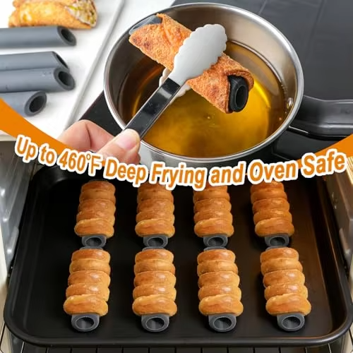 Outil de cuisson en Silicone, formes antiadh&eacute;sives, rouleau de cr&egrave;me, vis, coquille de Croissant, corne, Tube danois, moules &agrave; p&acirc;tisserie