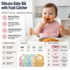 Bavoirs en silicone souple sans BPA pour enfants, imprim&eacute;s personnalis&eacute;s imperm&eacute;ables avec fermeture &agrave; bouton, service OEM disponible