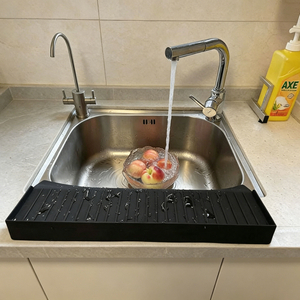 Tapis de r&eacute;cup&eacute;ration d'eau en Silicone de qualit&eacute; sup&eacute;rieure, protection contre les &eacute;claboussures d'&eacute;vier de cuisine, tapis de Drainage d'&eacute;vier