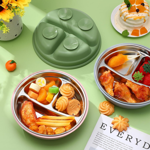 新着 304 ステンレス鋼シリコンカバーベビー給餌ボウル子供ボウル食品グレードのカラフルなステンレス鋼子供ボウル