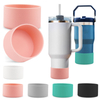 Tasse Thermos multifonctionnelle, manchon de tasse de boisson, bol de boisson pour animaux de compagnie, en Silicone, Anti-br&ucirc;lure, anti-rayures, couvercle inf&eacute;rieur antid&eacute;rapant