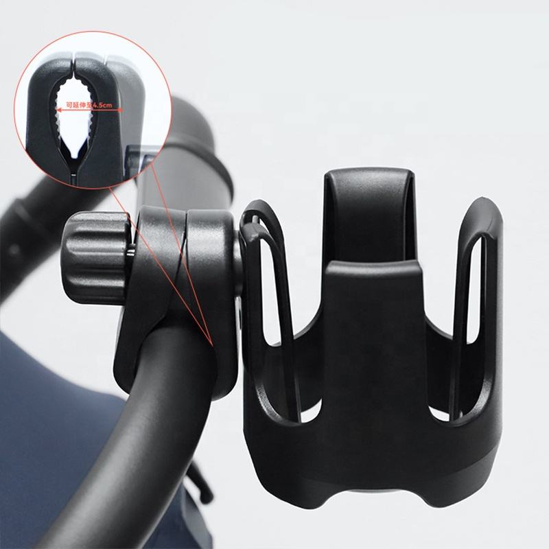 Wellfine 新ユニバーサルベビーカーベビーカーカップホルダーベビーカー用ベビーカー散歩ラックボトルオーガナイザー 360 回転可能なカップホルダー