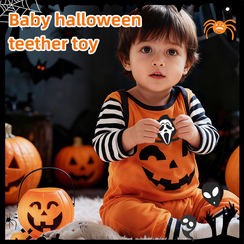 新しいスタイルの卸売 OEM ユニセックスシリコーン健康ハロウィーンカボチャおしゃぶりぬいぐるみ子供のための