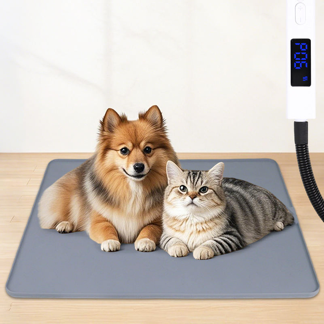 Wellfine nuevas llegadas almohadilla t&eacute;rmica para mascotas temperatura inteligente impermeable estera de silicona almohadilla t&eacute;rmica para mascotas