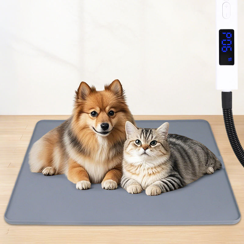 Wellfine nouveaut&eacute;s coussin chauffant pour animaux de compagnie temp&eacute;rature intelligente tapis en Silicone &eacute;tanche coussin chauffant pour animaux de compagnie