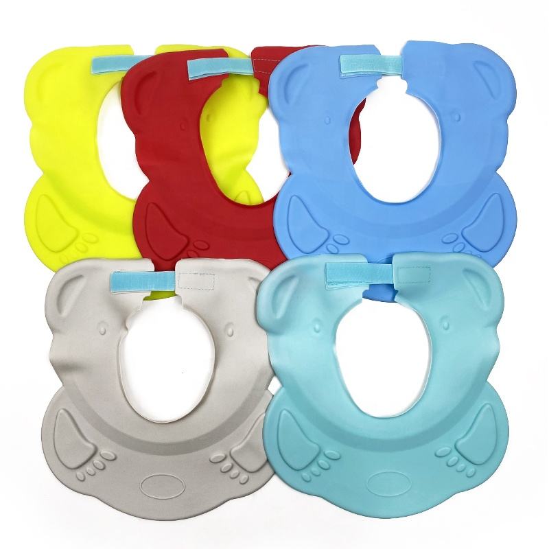 Gorro de ducha de silicona para protecci&oacute;n de ducha, champ&uacute; para ba&ntilde;o de beb&eacute; de silicona con junta de aire