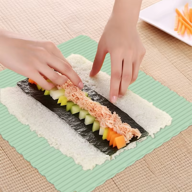 Wellfine, reci&eacute;n llegados, pr&aacute;ctico y &uacute;til, resistencia antiadherente, tapete enrollable de silicona para Sushi, herramientas de cocina