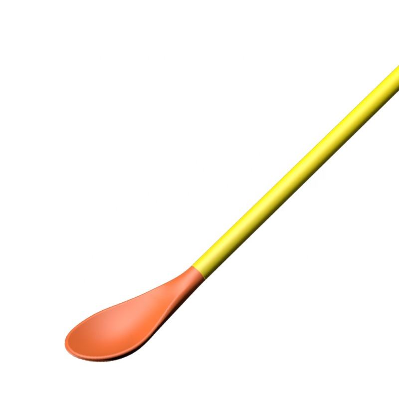 Wellfine Paille en silicone souple et pliable, respectueuse de l'environnement, sans BPA, avec cuill&egrave;re, accessoire r&eacute;utilisable pour boissons, cadeau certifi&eacute; CE/UE, usage domestique