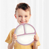 Reci&eacute;n llegado, plato de succi&oacute;n de silicona para beb&eacute;s de grado alimenticio sin BPA, vajilla para beb&eacute;s, plato de comedor de silicona cl&aacute;sico para beb&eacute;s y ni&ntilde;os