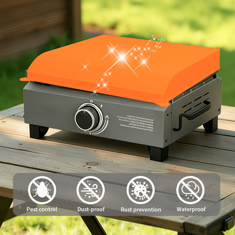 Plancha de silicona de grado alimenticio respetuosa con el medio ambiente, estera para amigos, cubierta protectora resistente al agua y al calor para acampar, accesorios para barbacoa