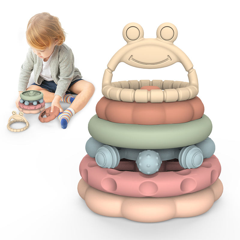 비 유독한 아기 Teether 실리콘은 Bpa 자유로운 음식 급료 씹는 실리콘 아기 Teether를 가지고 놀