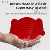 Bol moderne en Silicone pour animaux de compagnie, avec fonction automatique, Base d'aspiration &agrave; motif solide, tapis &agrave; l&eacute;chage lent pour l'hydratation de l'alimentation des chiens et des chats