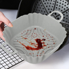 Olla de silicona para freidora de aire de 8 pulgadas - Revestimiento reutilizable apto para alimentos