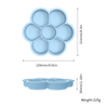 Wellfine BPA フリー子供給餌セットフラワープレート卸売食器ベビーシリコン吸引プレート食器ベビープレート蓋付き