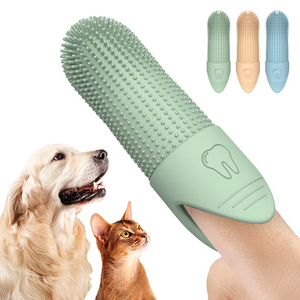 Cepillo de dientes de silicona de grado alimenticio para perros, herramienta de cepillado de dientes para mascotas 360, cepillo de dientes para limpieza de dientes de perros y gatos
