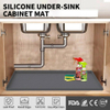 Alfombrilla antideslizante de silicona de estilo cl&aacute;sico, resistente al agua, con orificio de drenaje, revestimiento de gabinete lavable, alfombrilla para fregadero de cocina, venta al por mayor