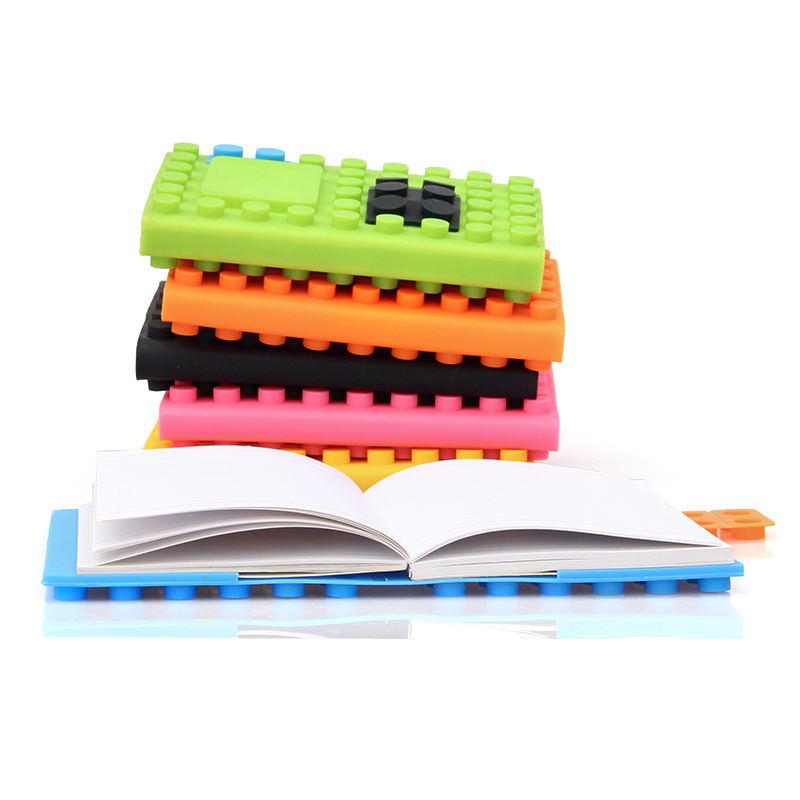 Cuaderno de notas de silicona A6, diario escolar personalizado, barato, cuaderno con estera de silicona suave