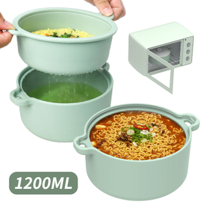 Cuenco perezoso del vaporizador de la comida del vaporizador de la microonda del silic&oacute;n respetuoso del medio ambiente libre de BPA para las verduras y la olla de la cocina