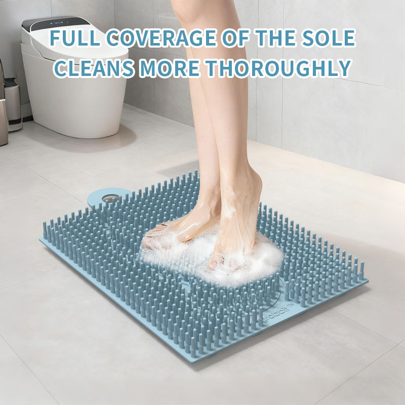 Dispositivo para frotar los pies, ba&ntilde;o, masaje, ba&ntilde;o, lavado de piel muerta, cepillo para pies, ba&ntilde;era de silicona, alfombra de ba&ntilde;o antideslizante
