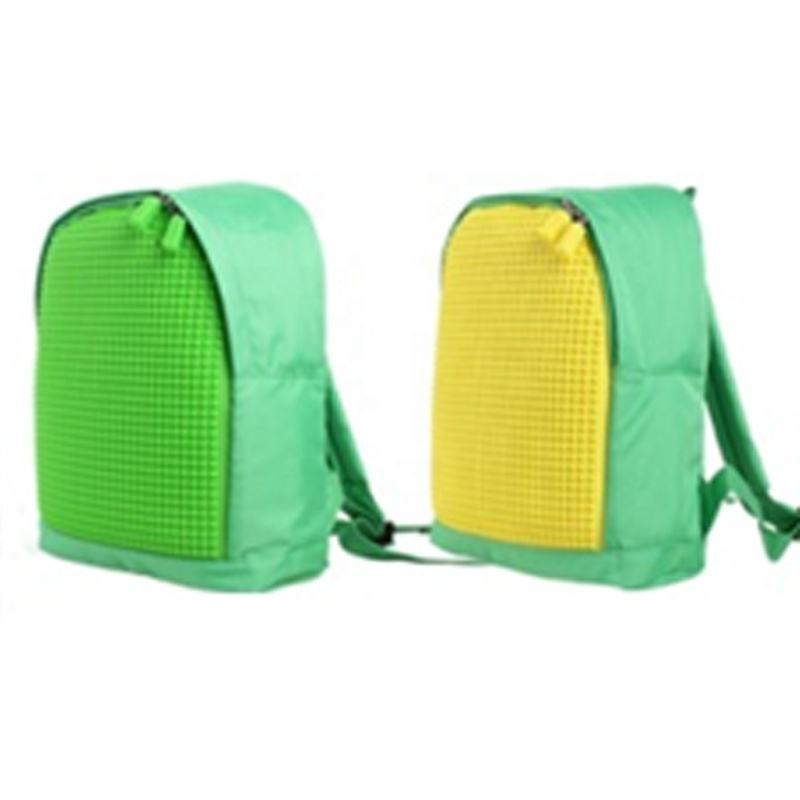 Wellfine 新しいピンクピクセルバックパックユニークなジグソーパズルバッグ通学教育 DIY おもちゃ子供のための素晴らしいホリデーギフト
