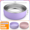 Assiettes divis&eacute;es par aspiration amovibles en Silicone sans BPA, assiettes alimentaires en acier inoxydable 304 pour enfants
