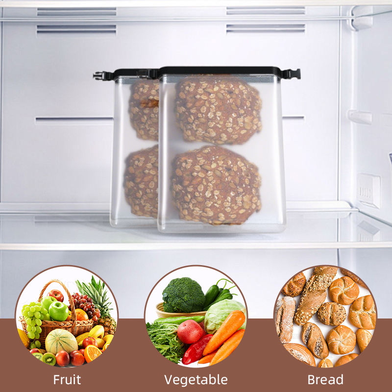 Bolsa de silicona para mantenimiento fresco de alto rango, envasado al vac&iacute;o de alimentos al vac&iacute;o, bolsa autosellante, bolsa de almacenamiento de alimentos congelados para sopa alta
