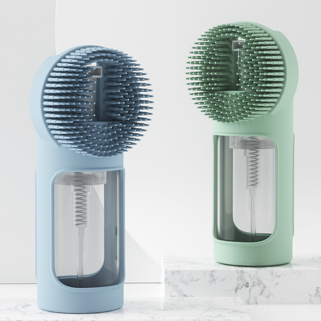 Cepillo de ba&ntilde;o de silicona suave para beb&eacute; - Depurador de masaje para cabello y cuerpo