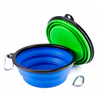 Bol portatif en Silicone pour animaux de compagnie de 5.0 pouces, bol de voyage pliable et extensible pour alimentation en eau, plat pour chien et chat, 1000ml