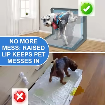 Grand tapis de pipi d'entra&icirc;nement r&eacute;utilisable pour chiot, pot pour chien, plateau de support en silicone pour toilettes pour animaux de compagnie
