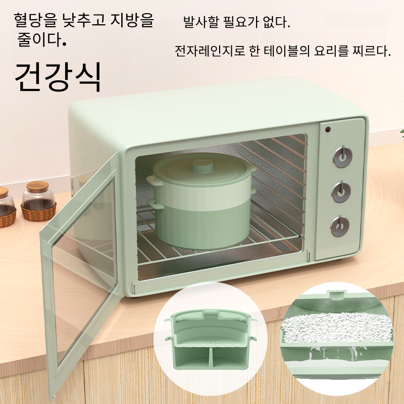 한국 실리콘 전자레인지 바구니 스팀 쿠커 오븐 안전 그릇 식품 등급 야채 김이 나는 냄비