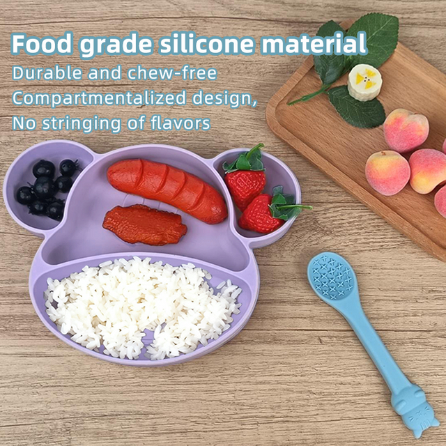 Bol d'alimentation pour b&eacute;b&eacute;, couvercle en acier inoxydable et Silicone, sans BPA, lavable au lave-vaisselle, bo&icirc;te Portable r&eacute;utilisable et &eacute;cologique