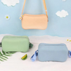Pochette de rangement en Silicone Durable avec fermeture &eacute;clair, sac de rangement de cosm&eacute;tiques Portable &agrave; la mode avec poign&eacute;e, organisateur de maquillage pour petits articles