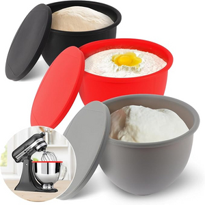 Revestimientos de silicona para cuencos, resistentes al agua, aptos para lavavajillas, aptos para horno, revestimientos de silicona no t&oacute;xicos para batidoras con cabezal inclinable de 5 cuartos