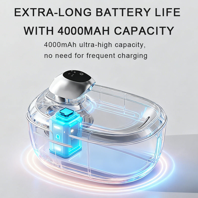 Fontaine automatique pour chat, distributeur d'eau intelligent pour animaux de compagnie, avec batterie, sans pompe &agrave; eau, s&eacute;paration de l'eau, bol pour chat et chien, nouveaut&eacute; 2025