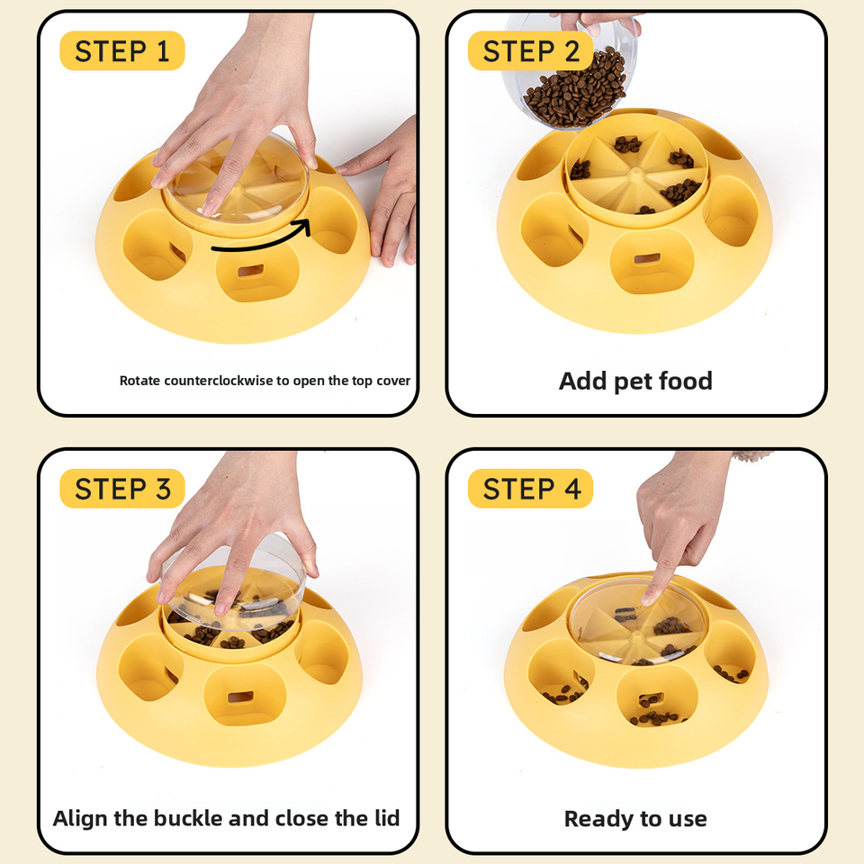 Top Ranking Pet Press Dispositivo de fuga de alimentos juguete perro rompecabezas interactivo entrenamiento alimentaci&oacute;n taz&oacute;n de comida lenta