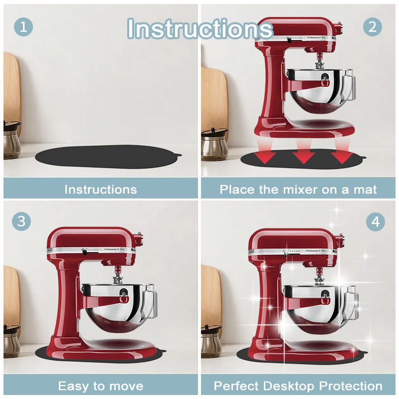 Силиконовый коврик-выдвижной коврик Коврики и подушечки для миксеров KitchenAid Выдвижной поднос Подставка для миксера Glide