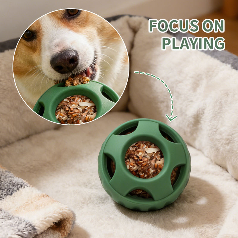 Wellfine – boule &agrave; m&acirc;cher en Silicone &eacute;cologique pour chien, plateau &agrave; friandises durable, lavable au lave-vaisselle, plateau &agrave; l&eacute;cher r&eacute;utilisable
