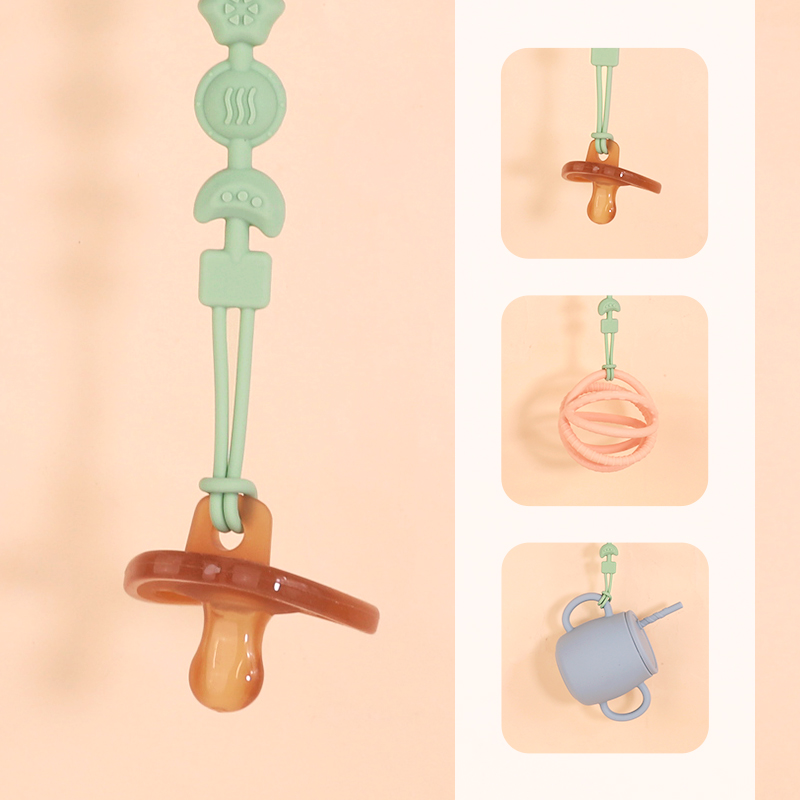 Clip de silicona para chupete para beb&eacute;s, seguro para la dentici&oacute;n de una pieza