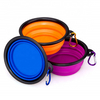 Bol portatif en Silicone pour animaux de compagnie de 5.0 pouces, bol de voyage pliable et extensible pour alimentation en eau, plat pour chien et chat, 1000ml