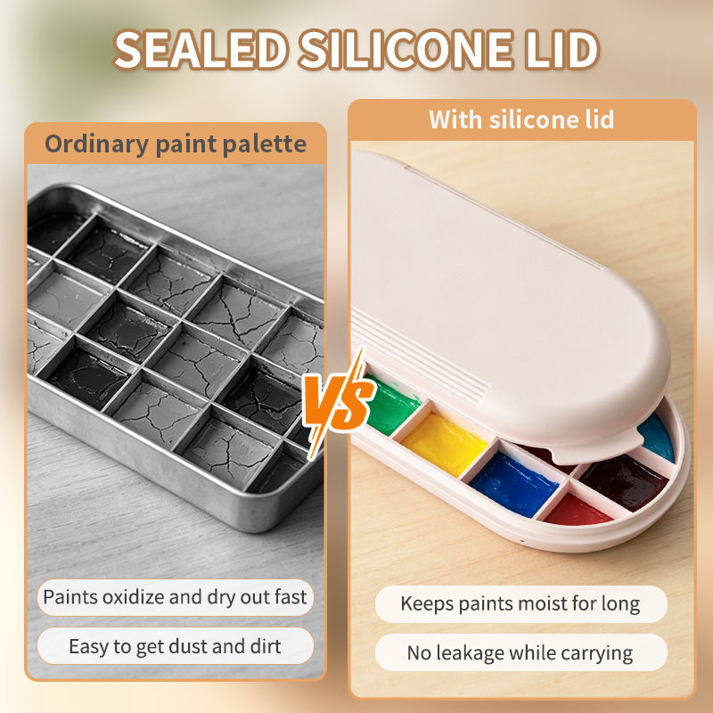 Porte-pinceau pratique en Silicone, nettoyant pour pinceaux &agrave; peinture &agrave; l'aquarelle, rin&ccedil;age 3 en 1