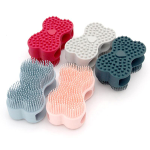 Wellfine-cepillo de silicona 100% para masaje, exfoliaci&oacute;n de la piel, tratamiento de celulitis, cepillo de silicona para ducha y beb&eacute;