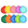 Bo&icirc;te de nourriture pour animaux de compagnie 3-en-1 en Silicone Durable r&eacute;utilisable, conteneur de stockage &eacute;tanche pour chats et chiens
