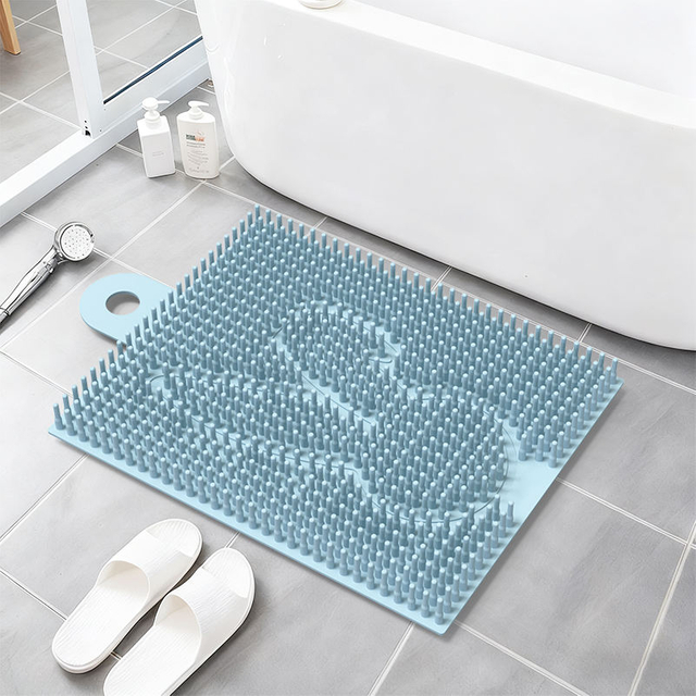 Gadget de frottement des pieds, bain de Massage, bain de peau morte, brosse de lavage des pieds, baignoire en Silicone, tapis de bain antid&eacute;rapant